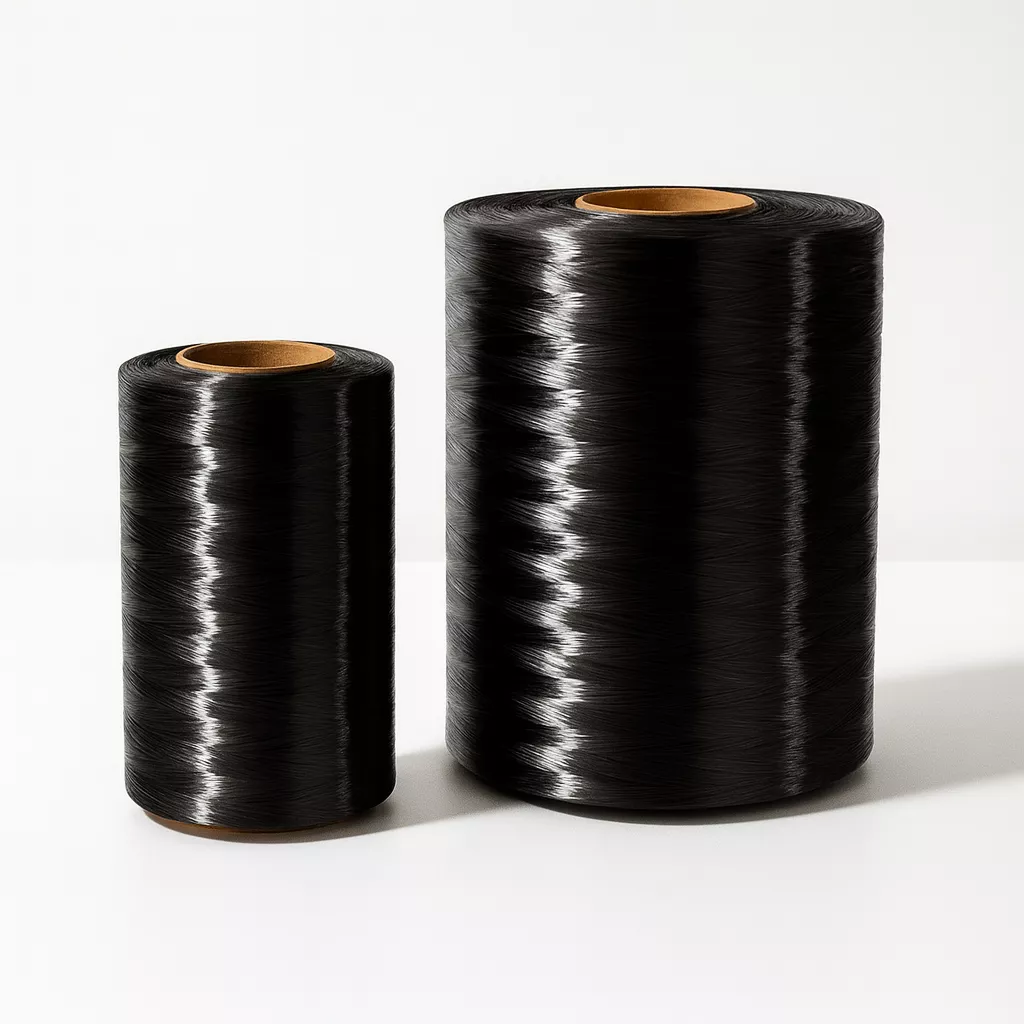 Carbon fibers are stiff and light. In an LFT matrix they create a continuous load-sharing skeleton that resists crack growth and soaks up impact energy. You'll see the benefit in parts that take repeated knocks or must stay stiff without getting heavy.