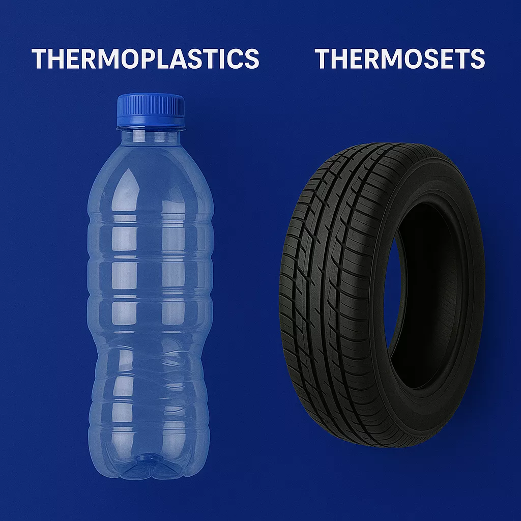 Products made with thermoplastics and thermosets