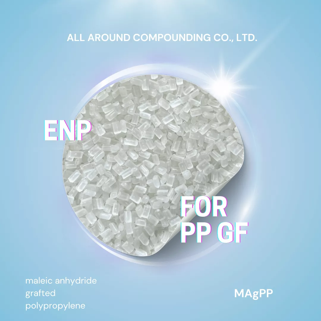 The use of maleic anhydride grafted polypropylene (MAgPP) can help improve weak adhesion of PP and glass fiber
