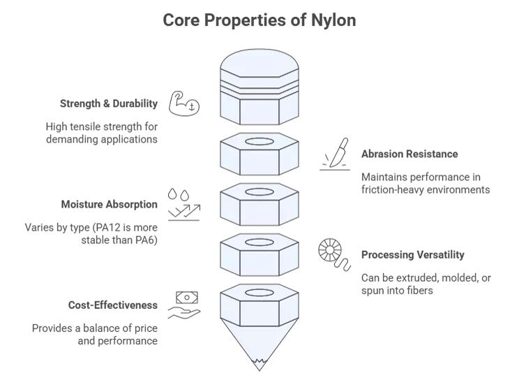 Core properties of Nylon