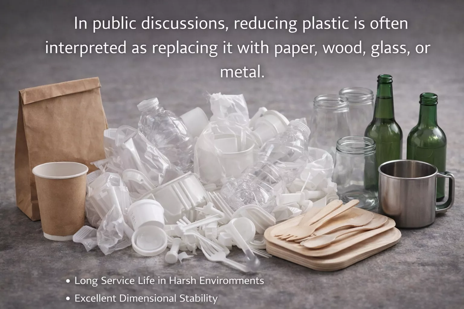 In public discussions, reducing plastic is often interpreted as replacing it with paper, wood, glass, or metal. However, when products are evaluated from a lifecycle perspective, the picture becomes more complex.