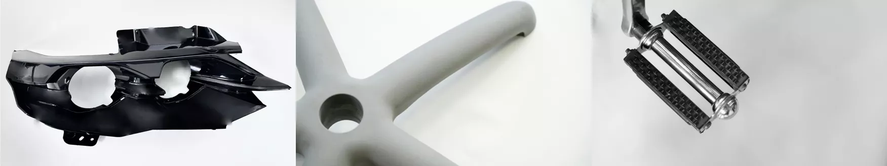 30% Glass Fiber Nylon (PA6 GF30 / PA66 GF30) Balanced strength and toughness for general engineering use. Reduced shrinkage while maintaining moderate flexibility. Better mold flow, making it suitable for complex or thin-wall parts. Applications: appliance housings, automotive clips, hand tools, and office furniture.