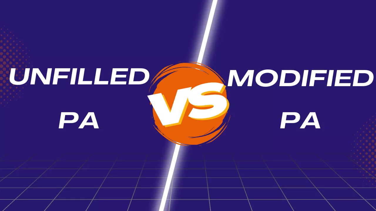 Unfilled PA v.s Modified PA